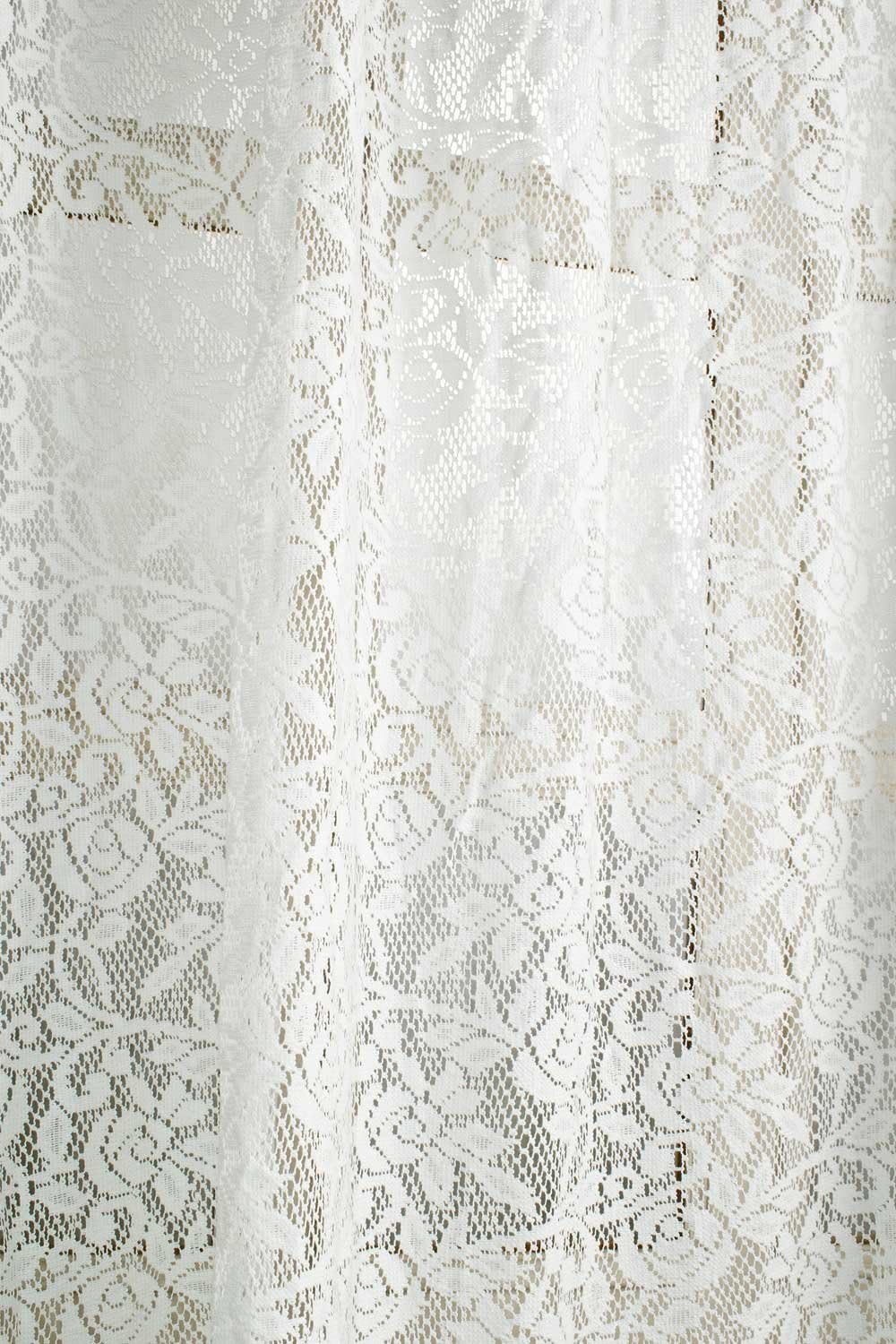 Hand Made White Cotton Crochet or lace Fabric Soft 50" Wide Fabric by The Yard