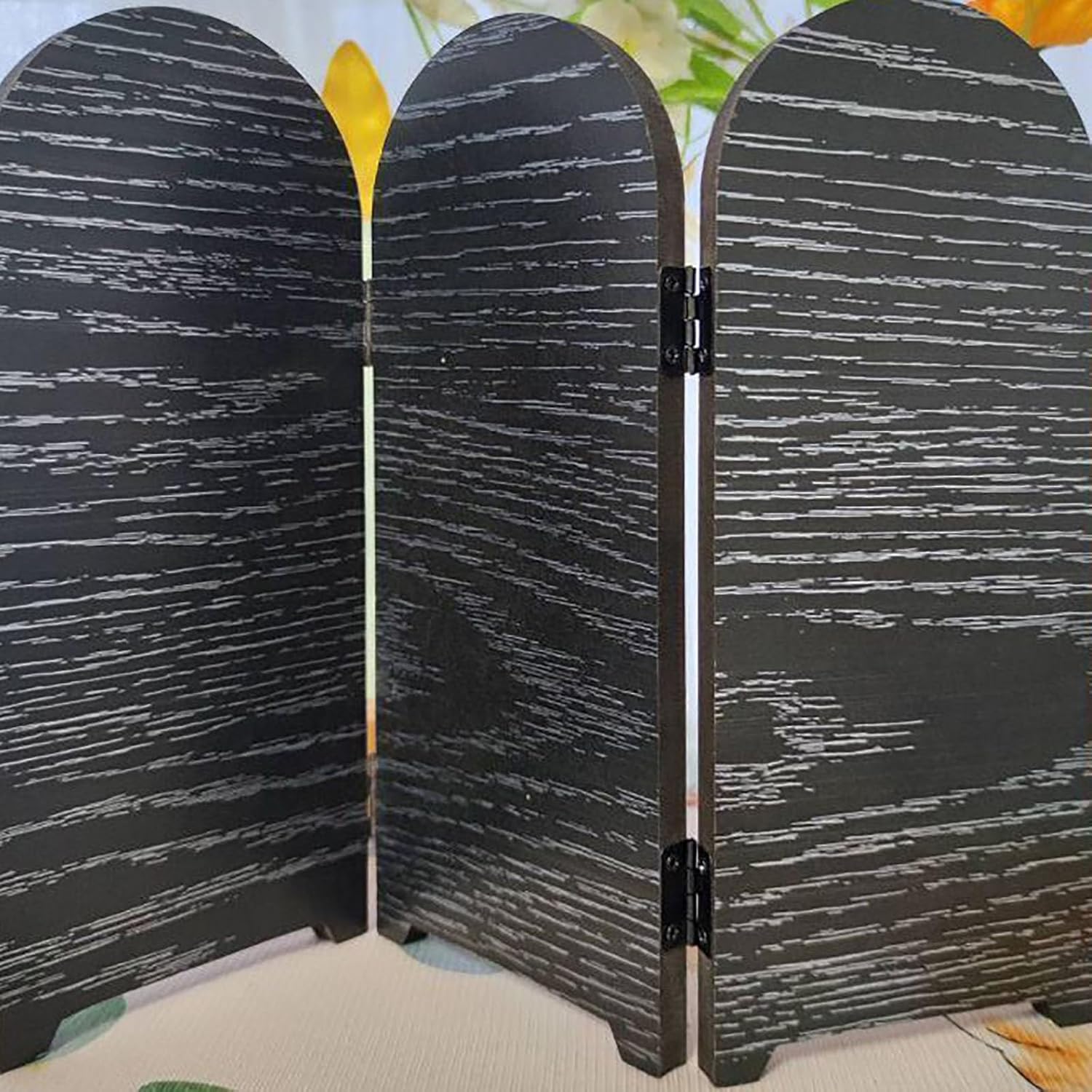Folding Screen - 3 Panel Divider Mini Folding Screen for Modern and Contemporary Home, Office, Dorm(B,30 * 25cm)