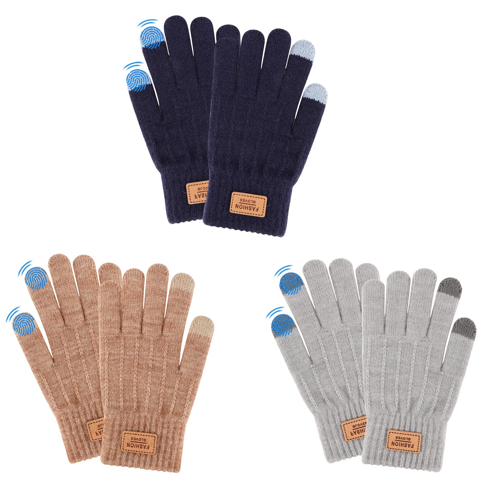 3 paar touchscreen handschoenen zwart blauw grijs online bestellen 3 paar touchscreen handschoenen zwart blauw grijs online bestellen