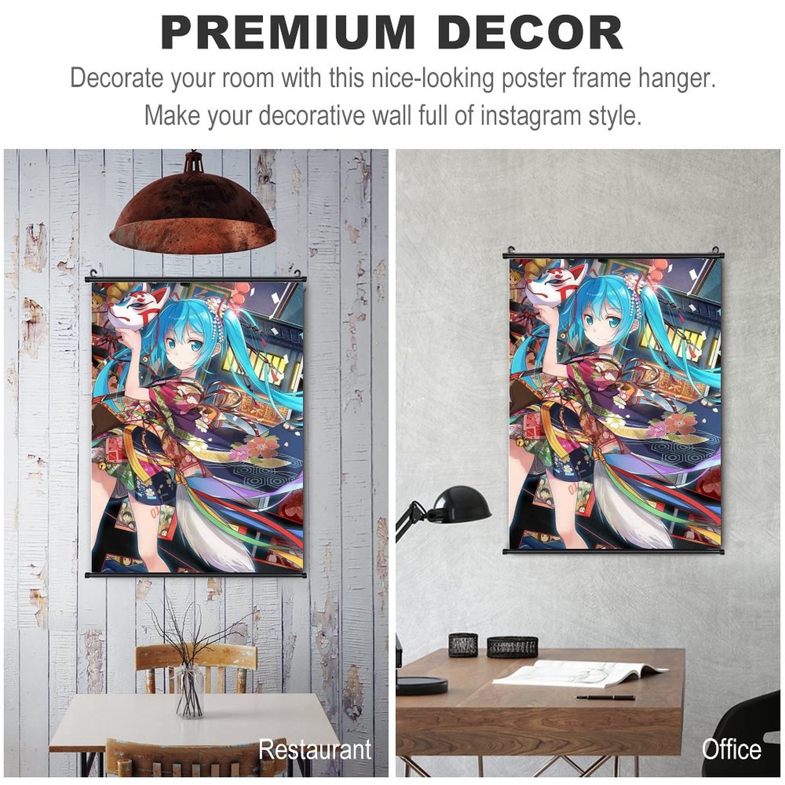 Amazon.co.jp: 初音 ミク 掛ける絵 ポスター 掛け軸壁飾り ステッカー