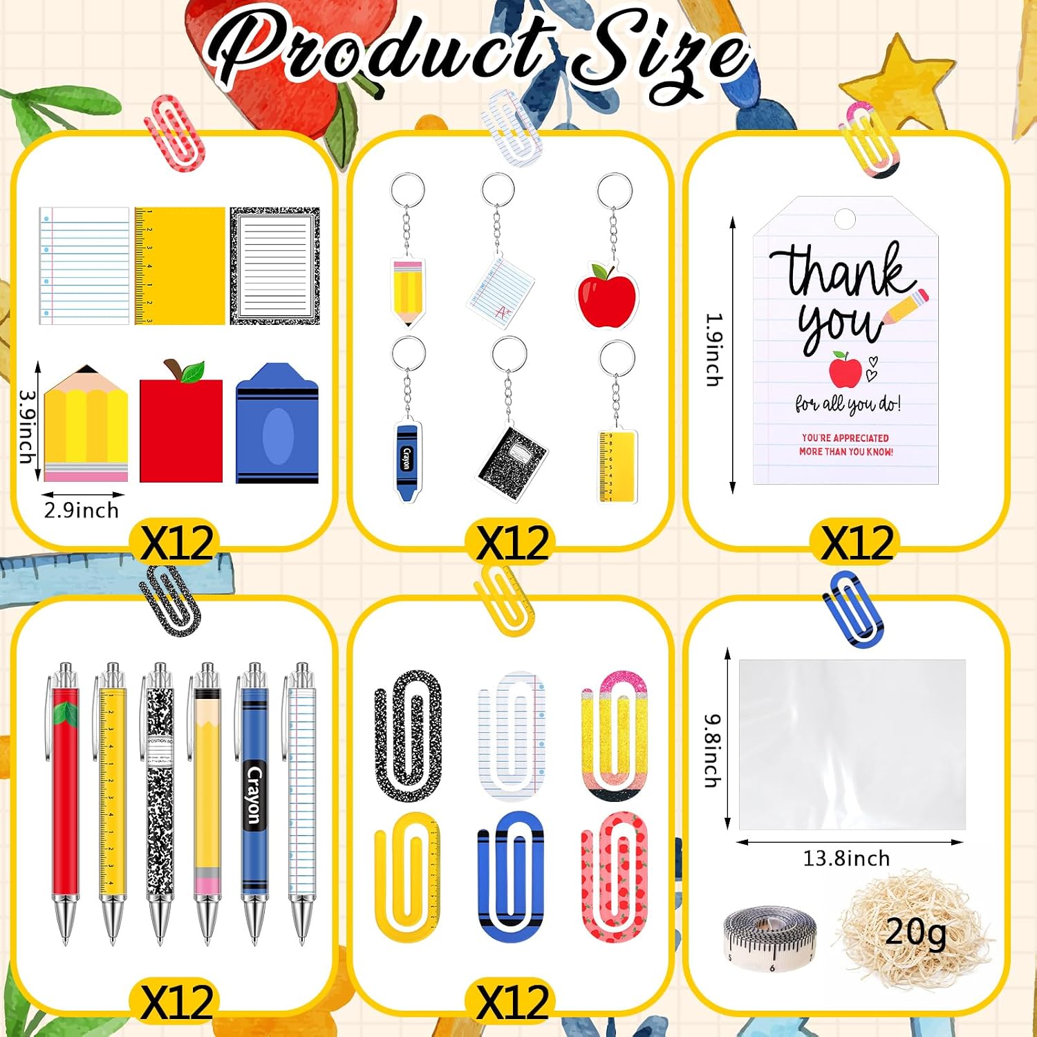 Marspark Back to School Teacher Appreciation Gift Sets Bulk, 12 Pack image 3
