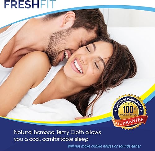 Miniatura 3 de Protector premium para colchón impermeable silencioso hipoalergénico protección cómoda sin vinilo contra ácaros alérgenos transpiración y derrames