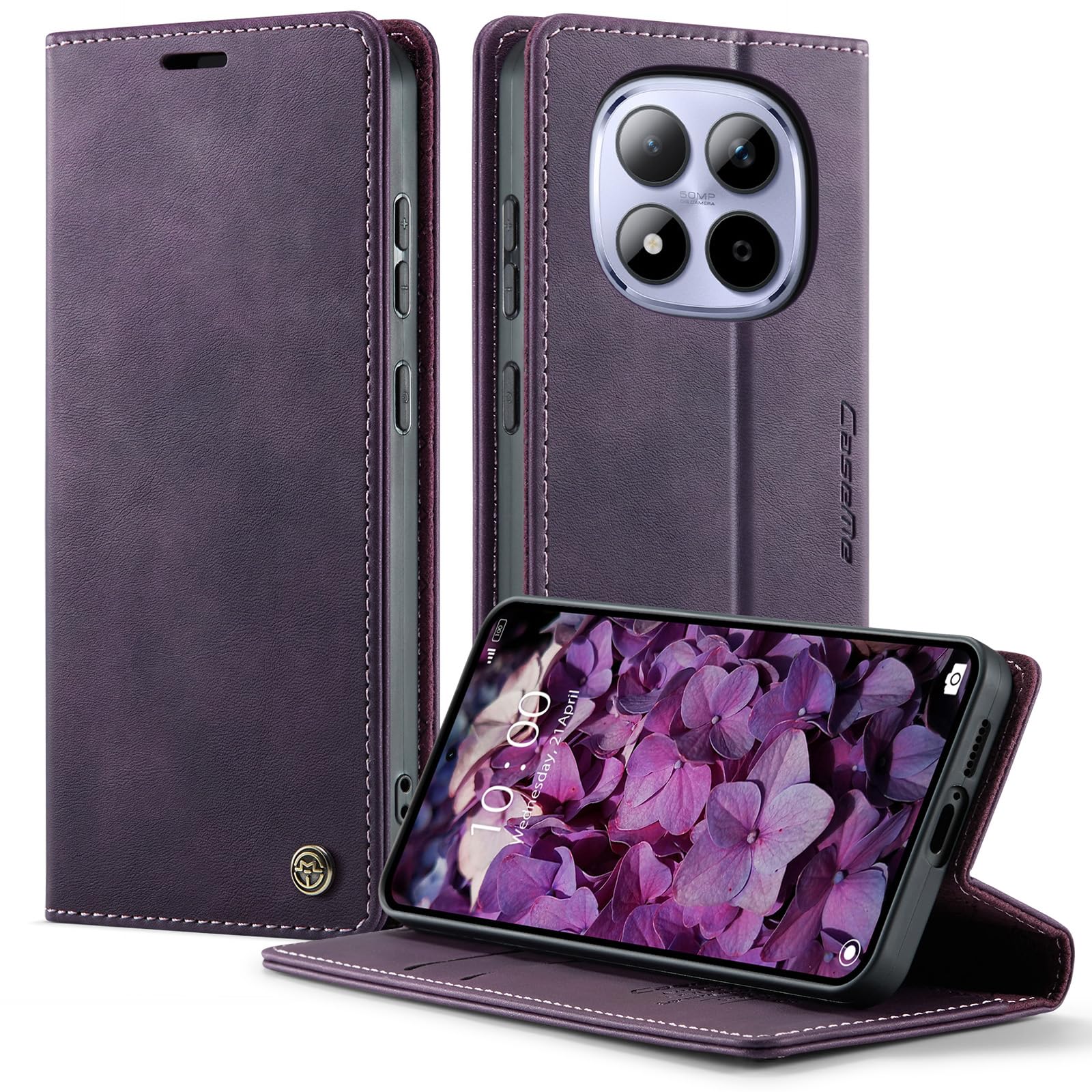owlhold Handyhülle für iPhone klapphülle Premium hülle Weiches Vintage-Nubukleder Lederhülle