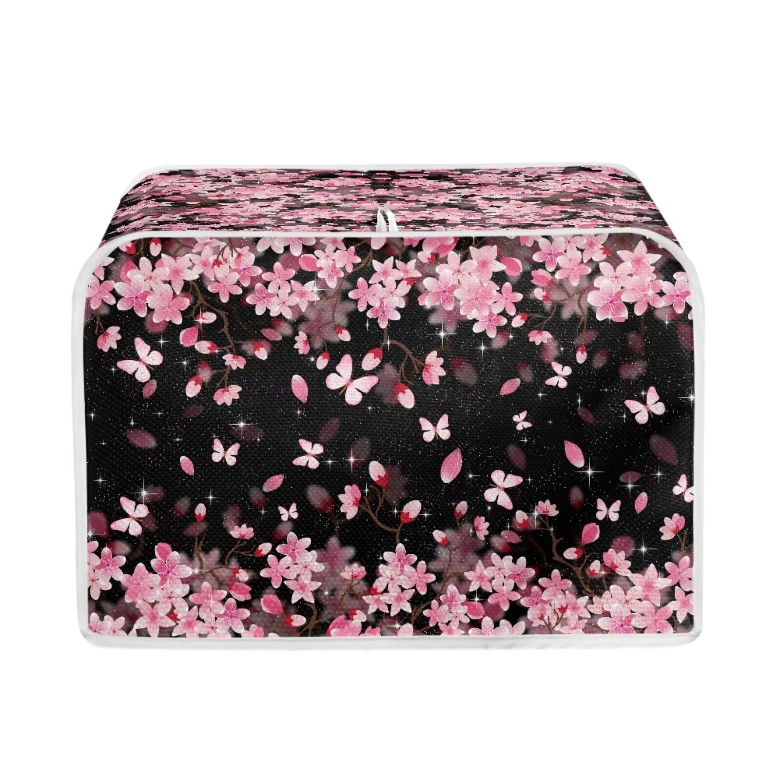 Cherry Blossom Toaster Covers 2 Slice Dust Cover with Top Hook, Kitchen Appliance Organizer Bag Anti-Scratch Microwave Oven Kitchen Accessories Fingerprint Protection