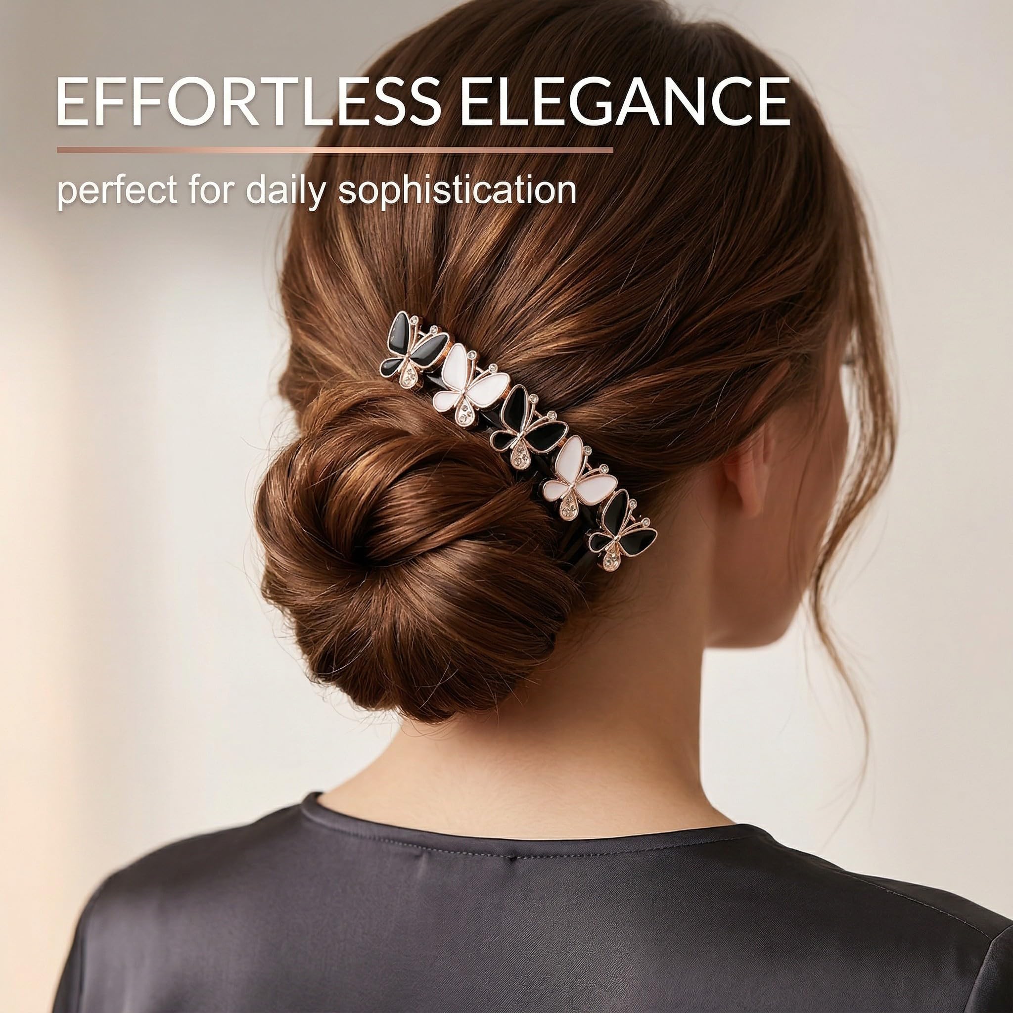 Set di 3 Pettinini per Capelli a Farfalla in Acrilico Set Pettini Vintage Piccolo Pettine Laterale per Donna Accessori Capelli Eleganti Matrimonio e Quotidiano