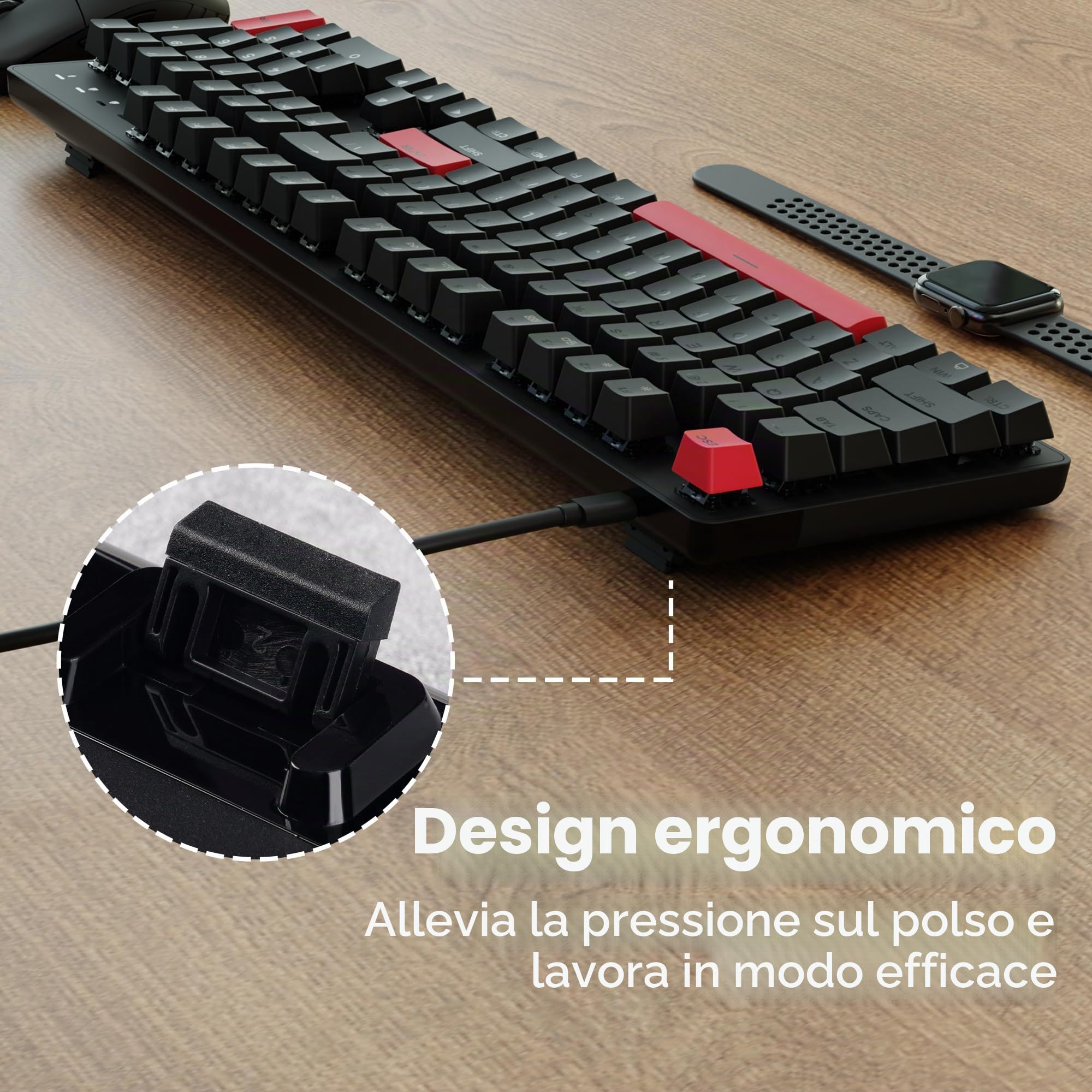 LEMOKEY Tastiera da gioco personalizzata X2 QMK/VIA e mouse M551, programmabile a 104 tasti, supporto con guarnizione per layout completo, retroilluminazione rossa, tastiera meccanica cablata con