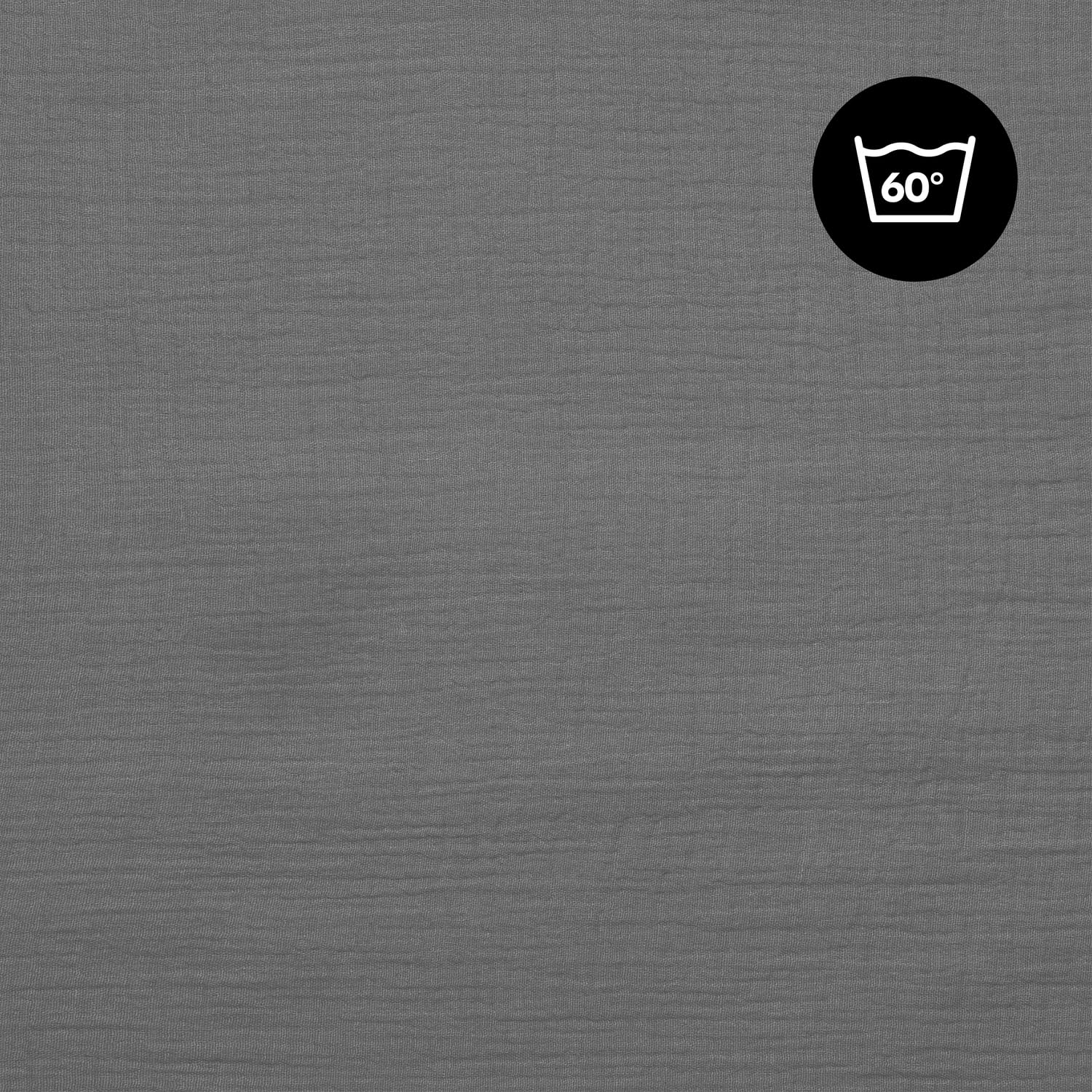 hauck Sabana Bajera Cuna 60x120 Travel Bed Mattress Cover para Cuna de Viaje, Sabanas Cuna Muselina de Algodón 100% Transpirable, Bajera Cuna Ajustable, Higiénicas Lavables a 60° C - Gris