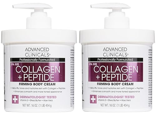 Miniatura 25 de Advanced Clinicals Crema corporal hidratante de ácido hialurónico + suero de ácido hialurónico 2 piezas para el cuidado de la piel | Suero facial y