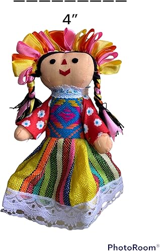 Miniatura 4 de MUNECA LELE - Juego de muñecas mexicanas hechas a mano, 10 piezas, muñeca María incluida