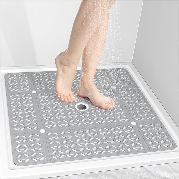 OTHWAY Square Shower Mat, 27"x 27"Extra Large Shower Mat Non Slip
