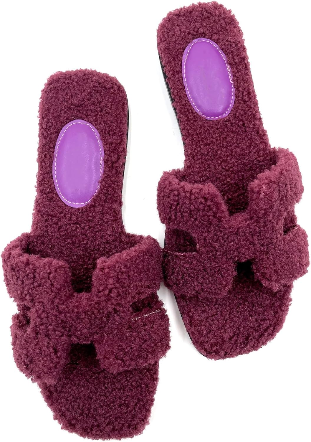 Women's Furry Slippers - Versatile Indoor/Outdoor Slippers with Plush Cotton Upper and Soft Sole - Perfect for Parties, Gatherings, Casual Wear, Vacations, and Beach Days