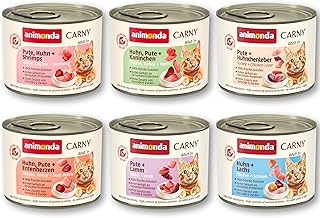 animonda Carny Adult Geflügel Variation (6 x 200 g), Katzennassfutter für ausgewachsene Katzen, Nassfutter mit 100 % frischen, fleischlichen Zutaten, Katzenfutter ohne Getreide und Zucker