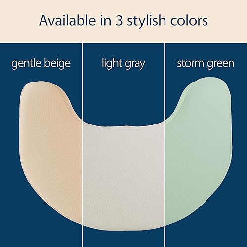 Miniatura 11 de Dr. Brown's Almohada de apoyo de alimentación con funda, gris claro y funda de almohada, beige suave