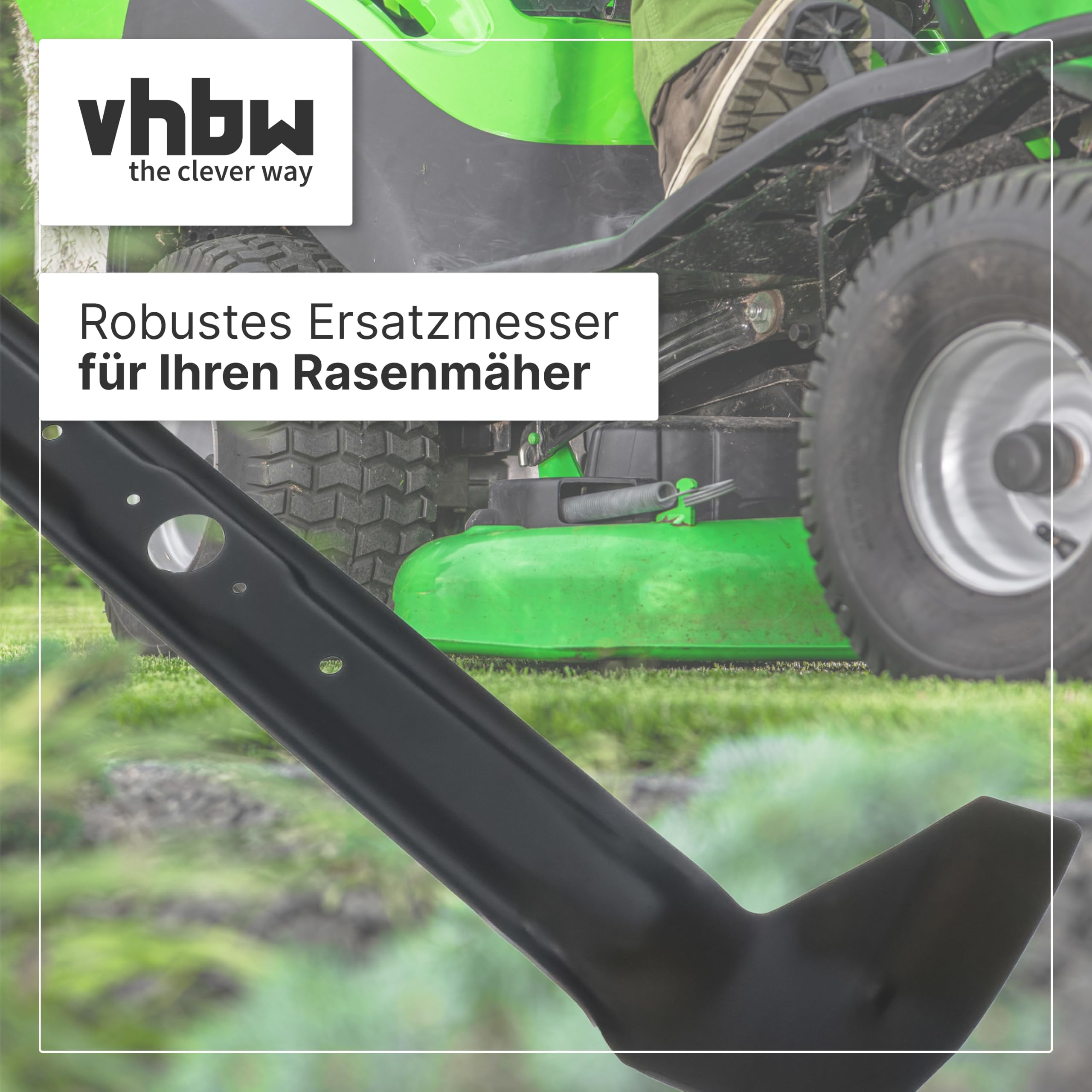 vhbw Lama di ricambio compatibile con Etesia Hydro 80 MKHP3 tagliaerba - nero, in acciaio 40MnB