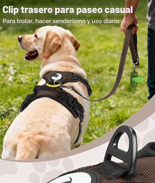 Foto 5 de 7 de Joytale Arnes Perro Grande,Chaleco Reflectante Suave Transpirable para Perro,Arnés con Doble Anilla,Arnés…