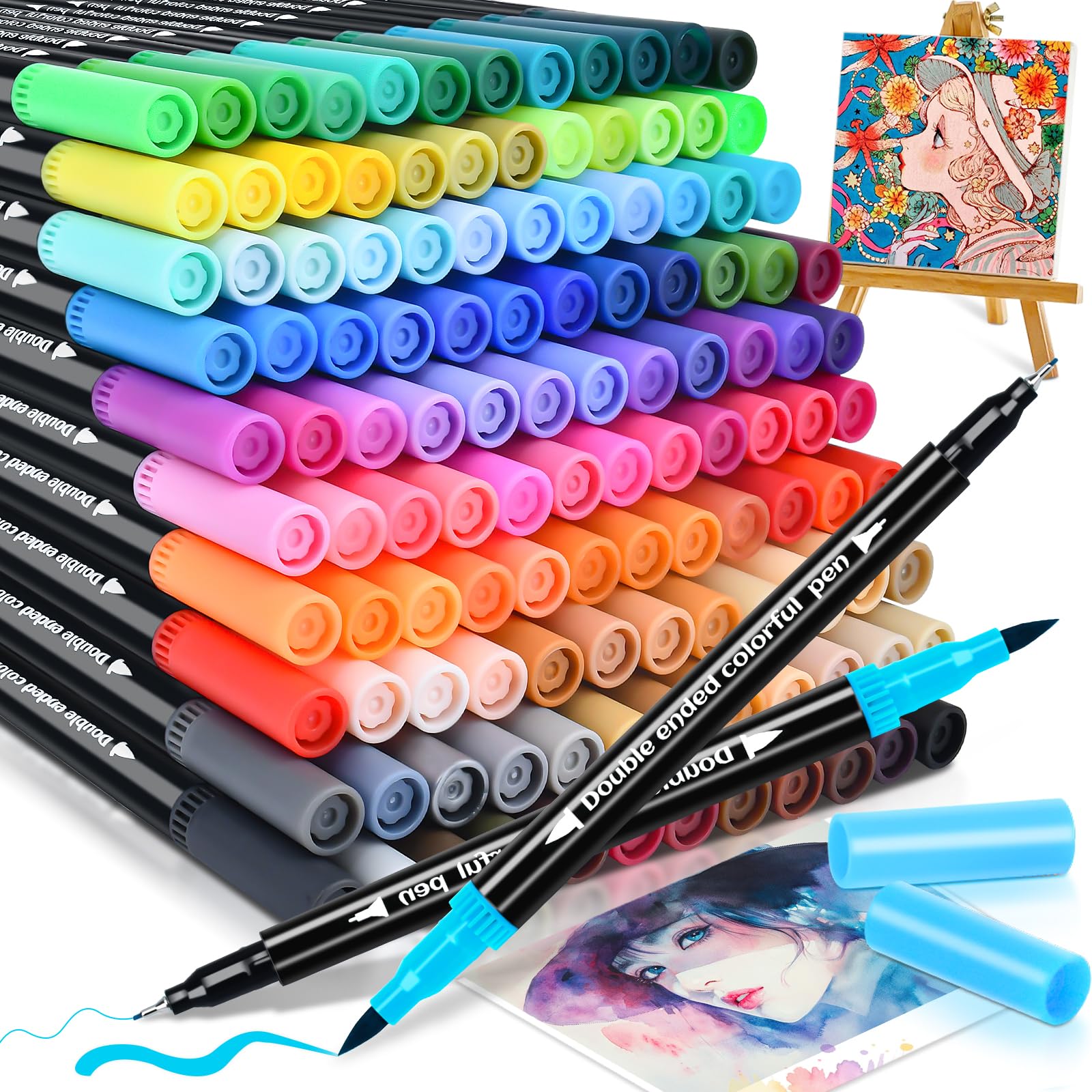 FPMYB Dual Brush Pen Set 120 Farben Fineliner Set, Filzstift