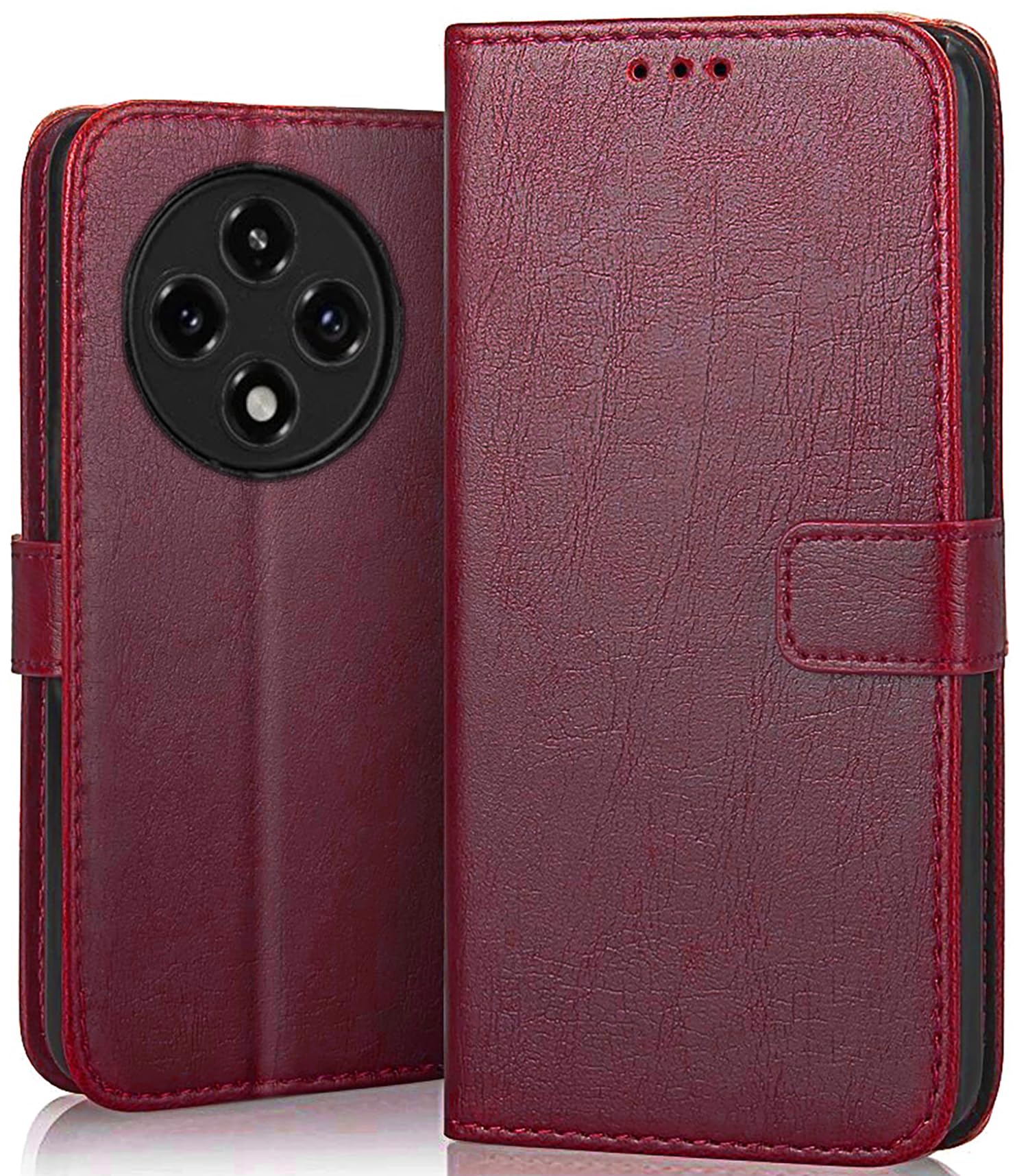 SHINESTAR Oppo F27 Pro Plus 5G Flip Back Cover | PU Leather Flip Cover Wallet Case with TPU Silicone Case Back Cover for Oppo F27 Pro Plus 5G - Blood Red (B0D7MHP7FL) Amazon Price History, Amazon Price Tracker