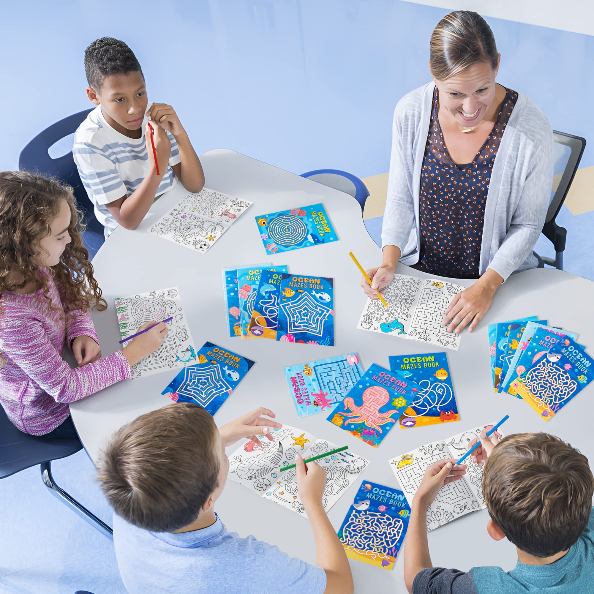 Snapklik.com : Haooryx 24pc Ocean Theme Maze Books For Kids - Cartoon ...