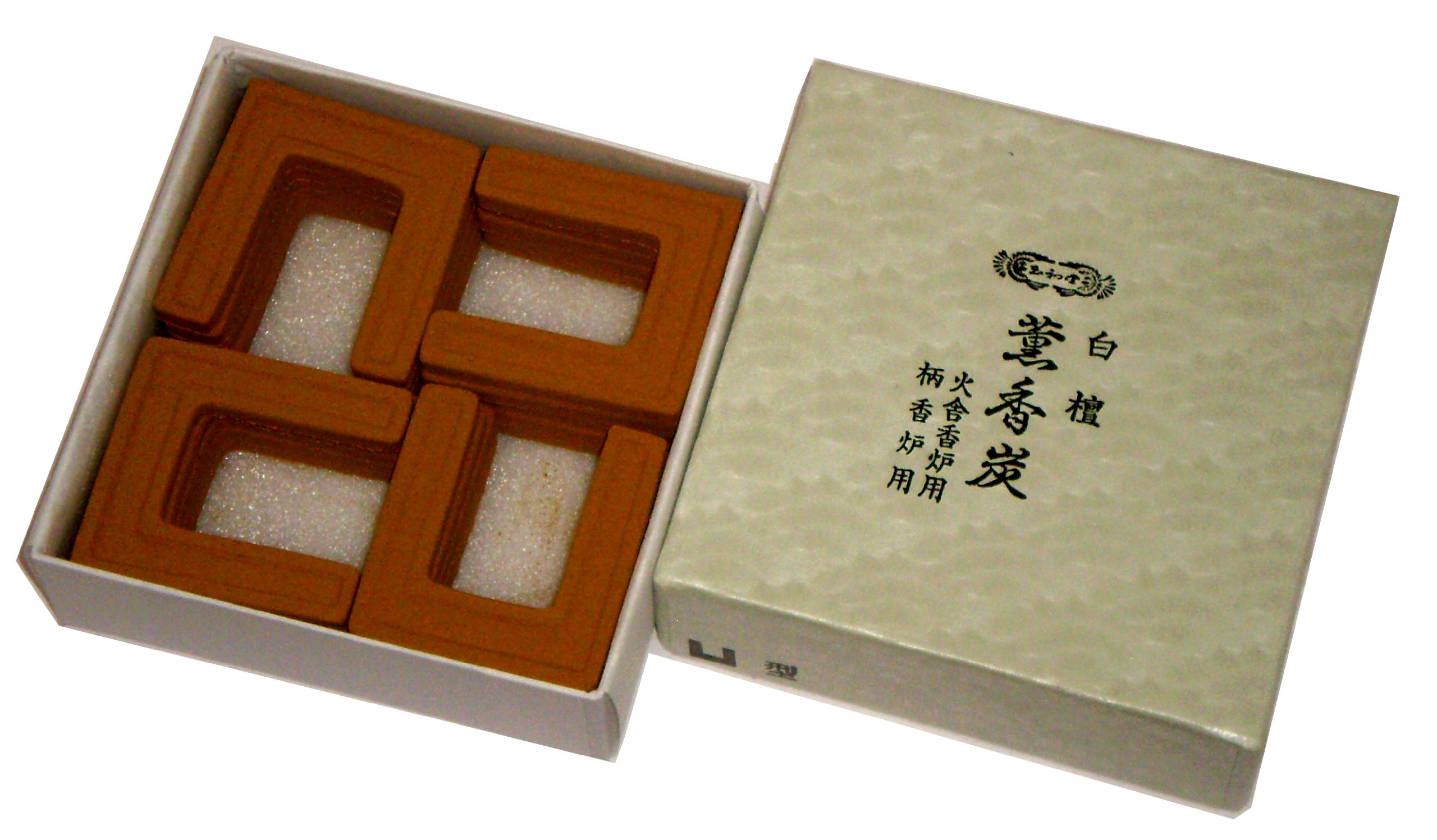 Amazon.co.jp: 玉初堂のお線香 白檀薫香炭 角型 大20枚 #863 : ホーム