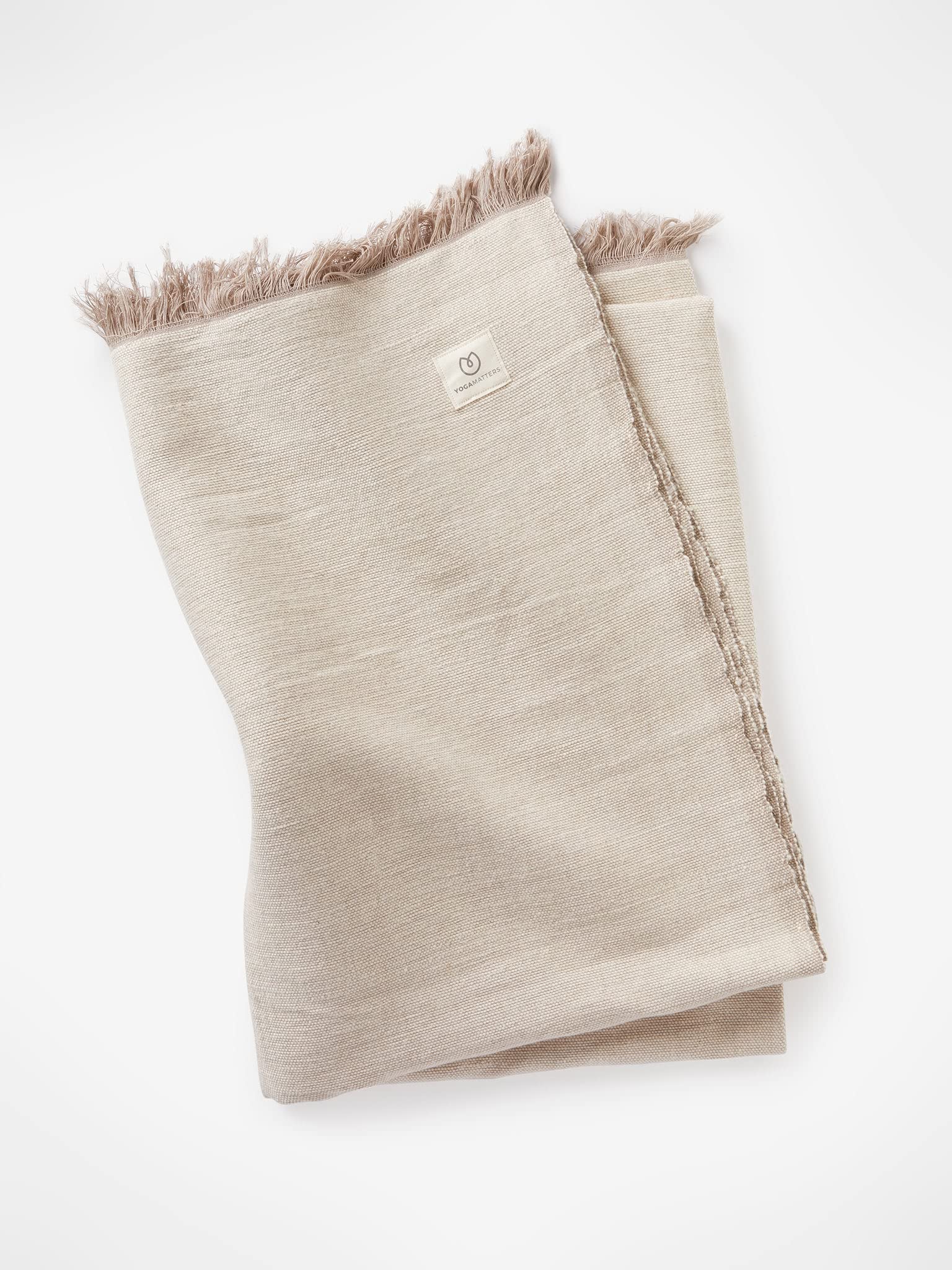 Yogamatters Organic Cotton Chambray Yoga Blanket (Mellow Taupe) - Image 4
