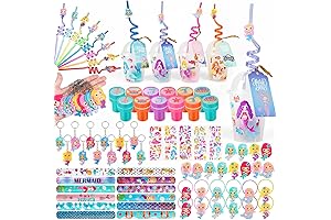 Mermaid Party Favors Goody Cups with Mermaid Reusable Straws