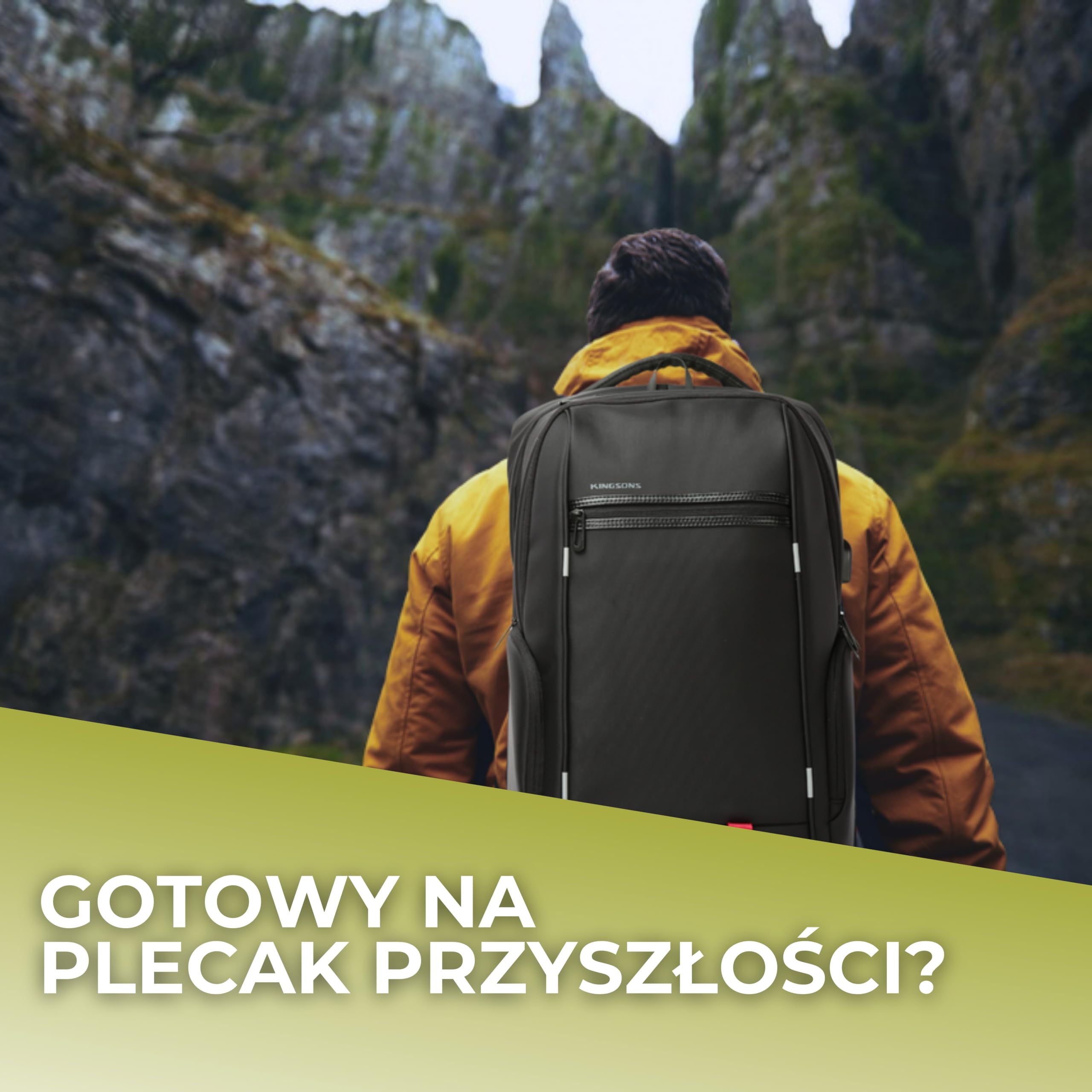 Odpierający deszcz plecak na laptopa 15.6 cala, solidny plecak biznesowy! | Ten czarny plecak biznesowy męski (ok. 30L) odpycha lekki deszcz. Ma złącze USB do ładowania i ułatwia poruszanie po mieście.