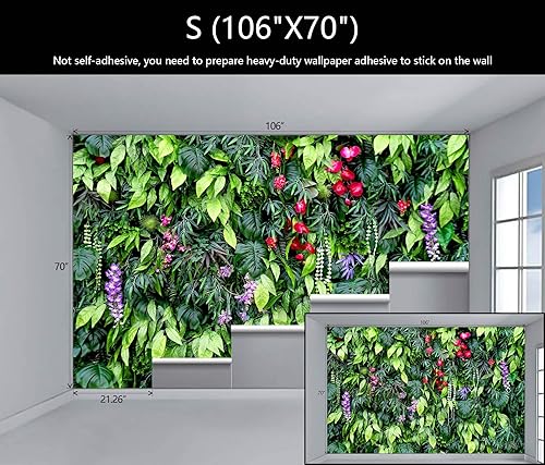 Miniatura 4 de Papel tapiz de hojas tropicales, hojas botánicas verdes, decoración floral para dormitorio, sala de estar, jardín (no se puede despegar ni pegar)
