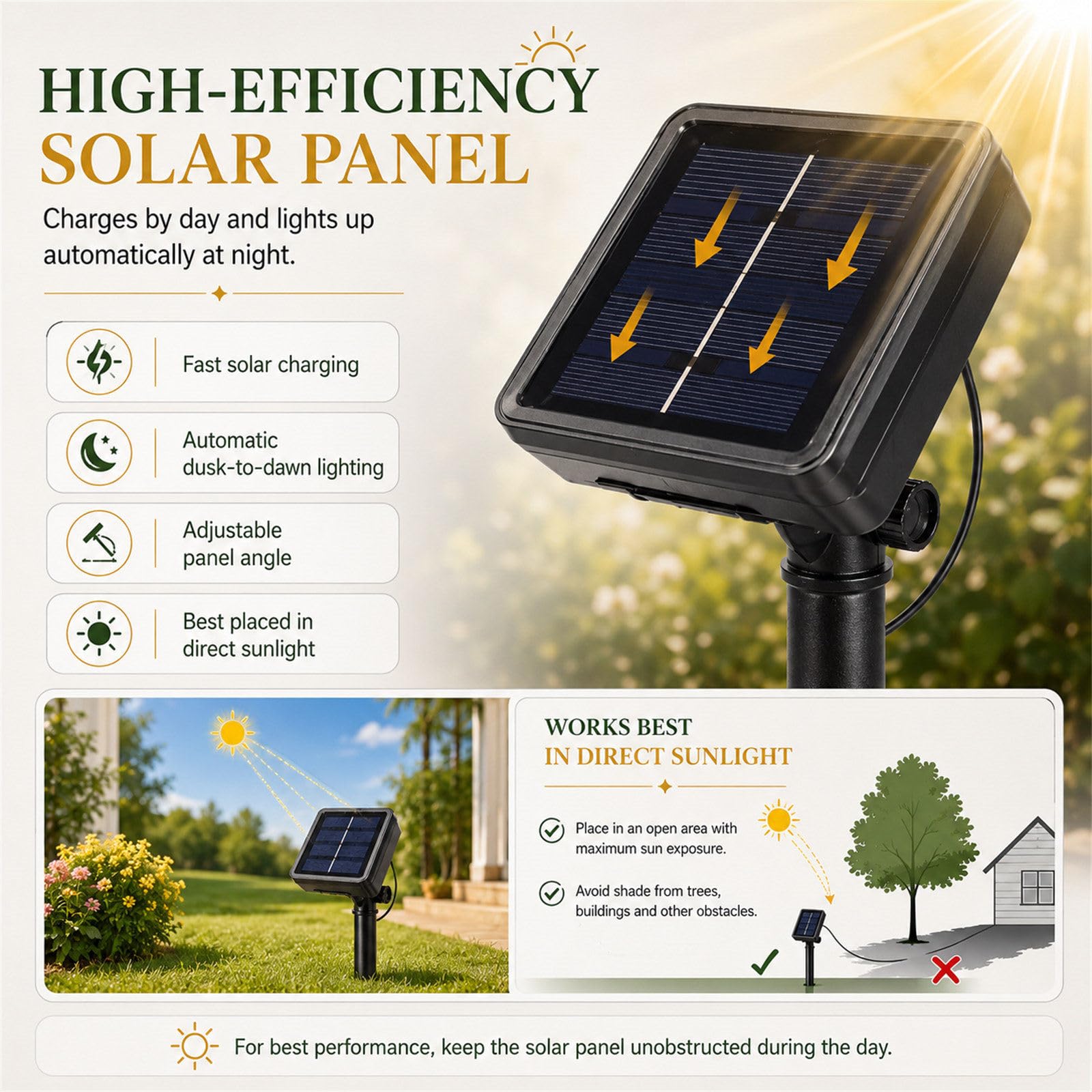 Guirlande Lumineuse Solaire Extérieur imperméable Fil de Cuivre, 8 Modes, IP65 Étanche Allumage Automatique, Guirlande Guinguette, Déco Terrasse Jardin (Violet,32/300LED)