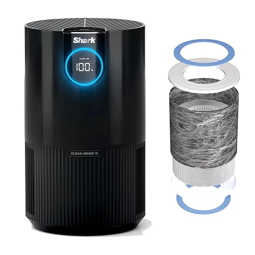 Shark Air Purifier with NanoSeal HEPA HP100 Renewed Charcoal Grey