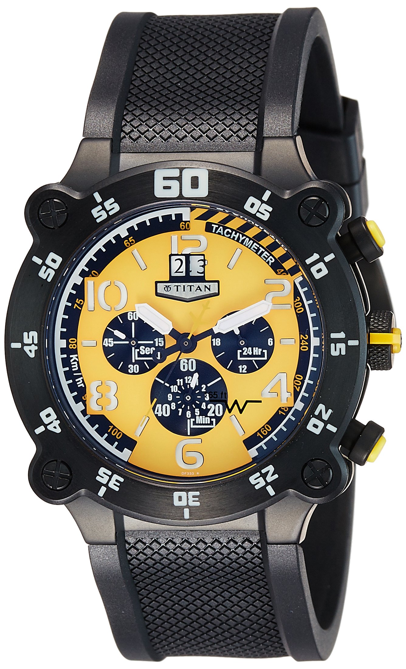 Titan Men Leather Analog Yellow Dial Watch - 1611Np01 / 1611Np01, Band Color-Black (B071G8B7V5) Amazon Price History, Amazon Price Tracker