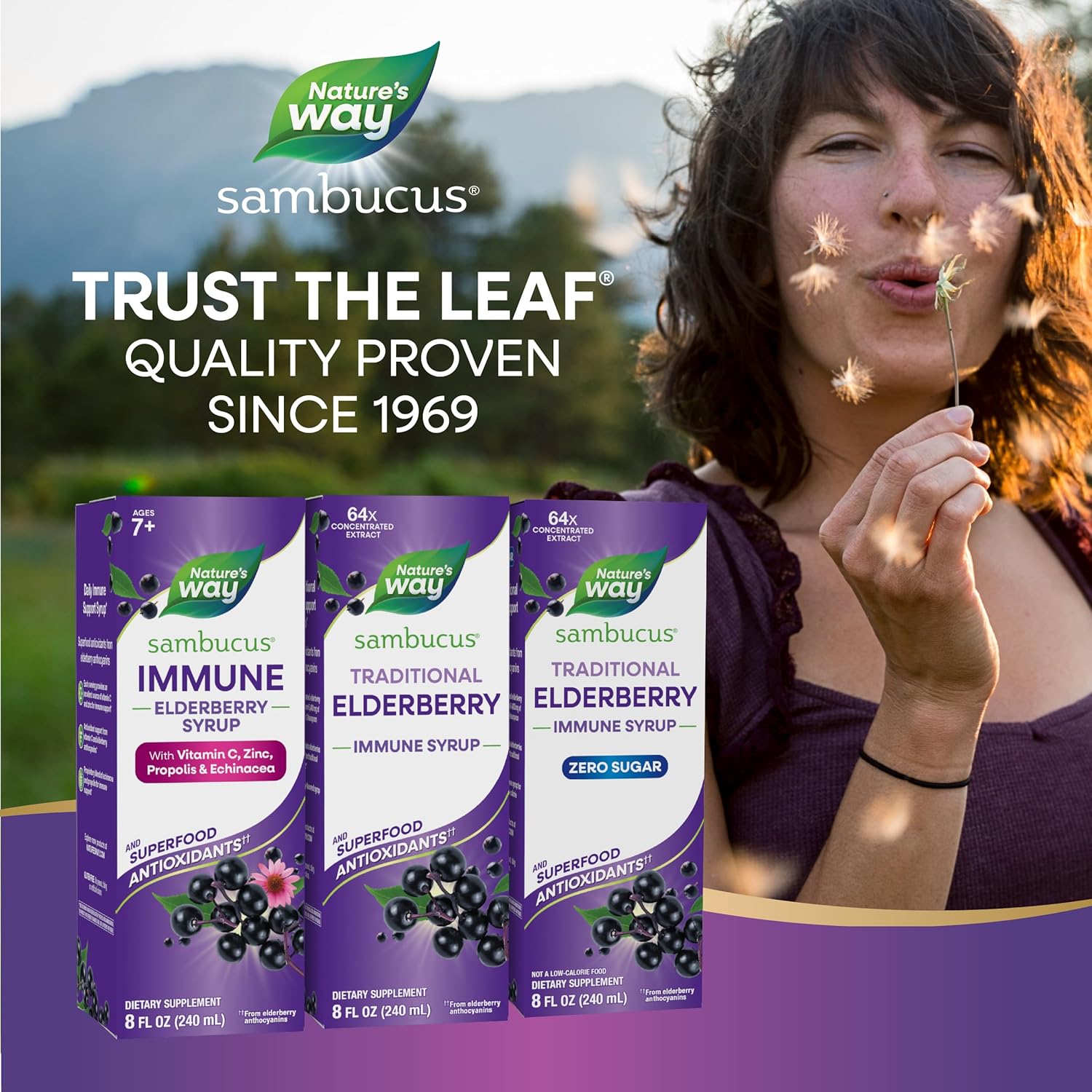 Nature’s Way Sambucus Elderberry Traditional Immune Syrup, Highly Concentrated Black Elderberry Extract, Traditional Immune Support*, Delicious Berry Flavored, 8 Fl Oz (Packaging May Vary) - Image 8