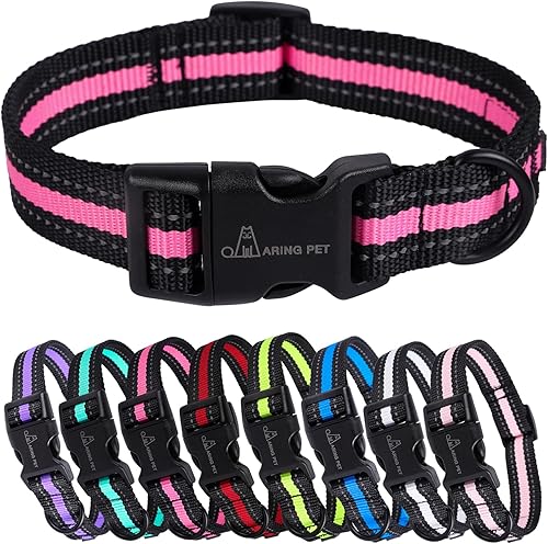 ARING PET Collar reflectante para perro, bonitos collares para perros pequeños, collares de nailon ligero para perros pequeños con hebilla de