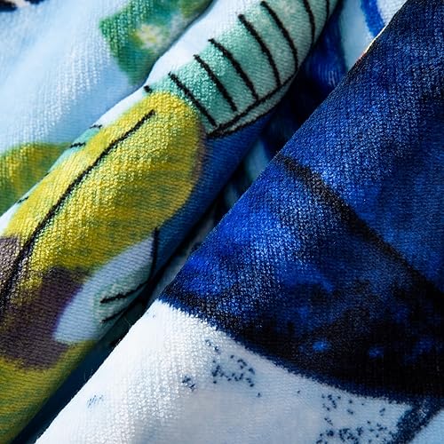 Miniatura 8 de COSUSKET Manta para niños Sherpa de 50 x 60 pulgadas, manta de mundo submarino, manta de franela de felpa supersuave y mullida, regalos para niñas