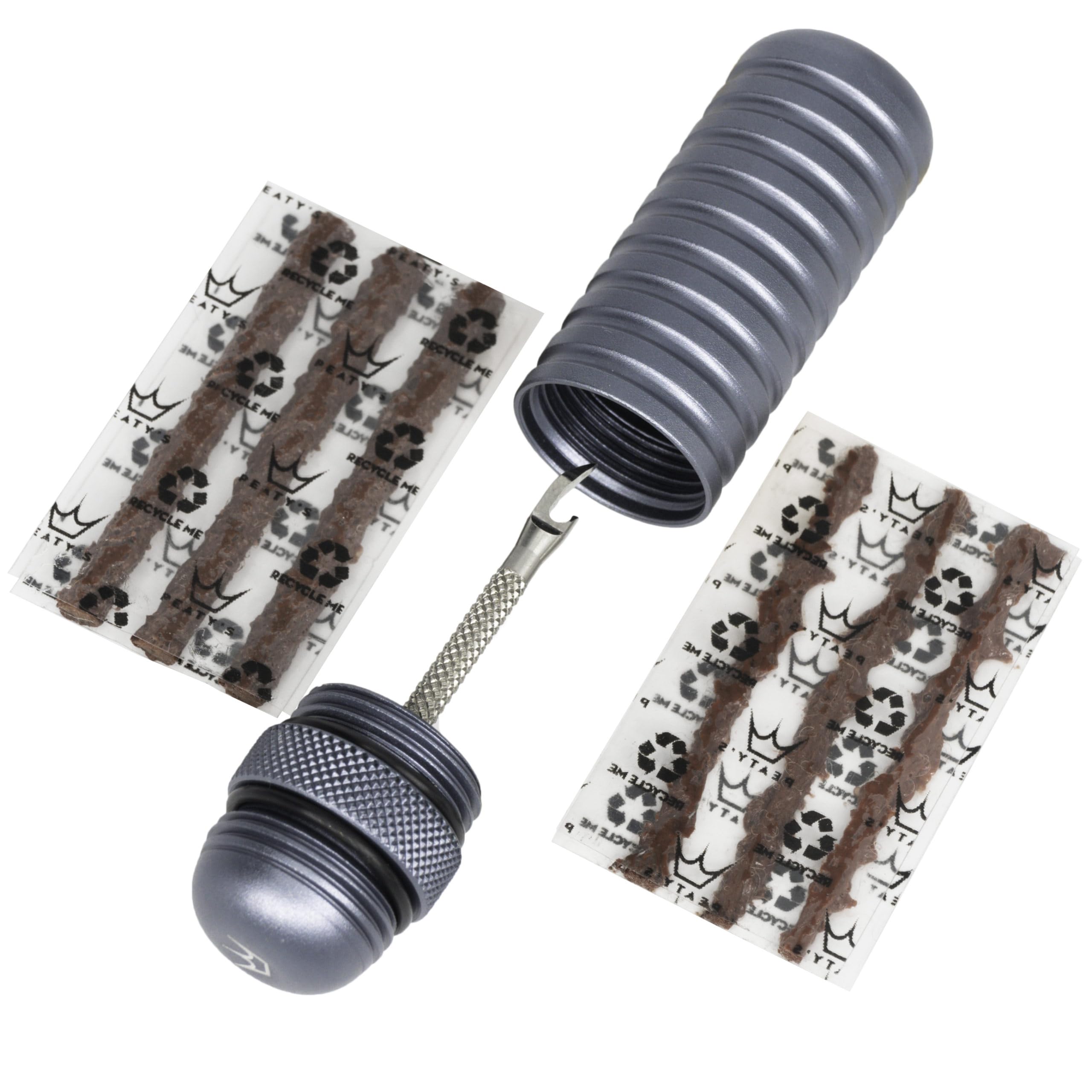 Peaty'sTubeless Bike Tyre Puncture Repair Plugger Kit - For MTB, Road & XC Bicycle Tyres - Unique Single-Sided Fork, For Rapid Puncture Repair To Fix Punctures Fast - 3x 3mm & 1.5mm Plugs