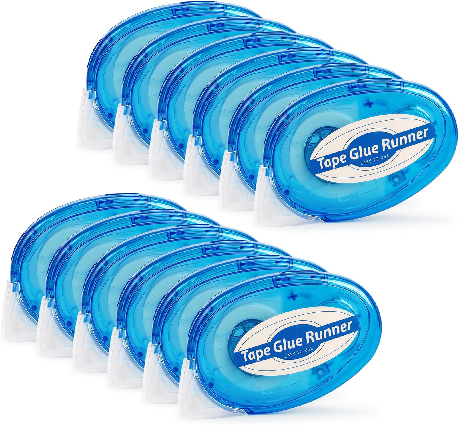 TMOL 12 Pack Scrapbook Tape, 26 Ft x 0.31 in Double Sided Tape Roller, Permanent Adhesive Tape Dispenser Runner, Photo-Safe Glue Tape Roller for Scrapbooking, Crafts and Arts Projects, Smooth & Clean