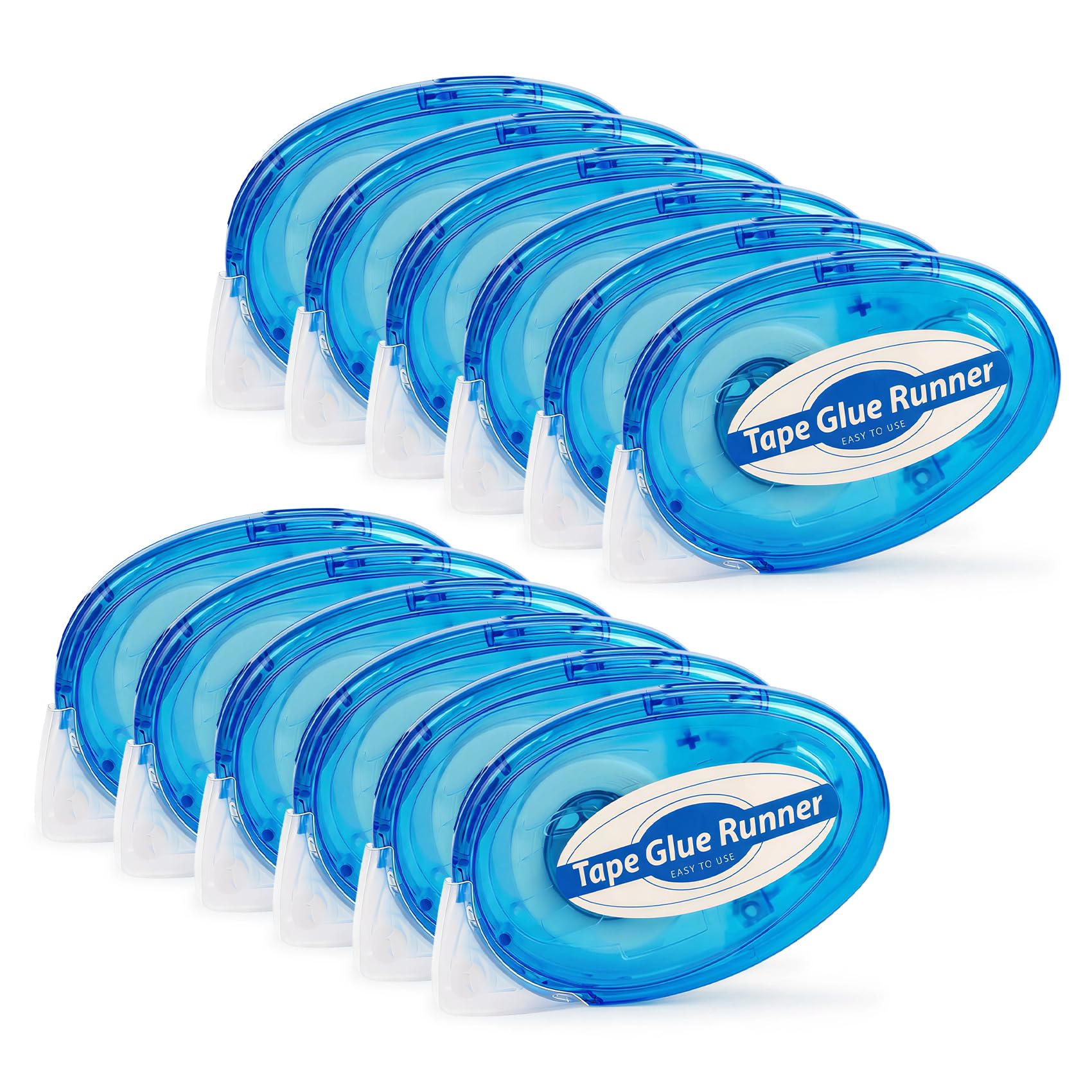 Tmol 12 Pack Scrapbook Tape, 26 Ft x 0.31 in Double Sided Tape Roller, Permanent Adhesive Tape Dispenser Runner, Photo-Safe Glue Tape Roller for Scrapbooking, Crafts and Arts Projects, Smooth & Clean