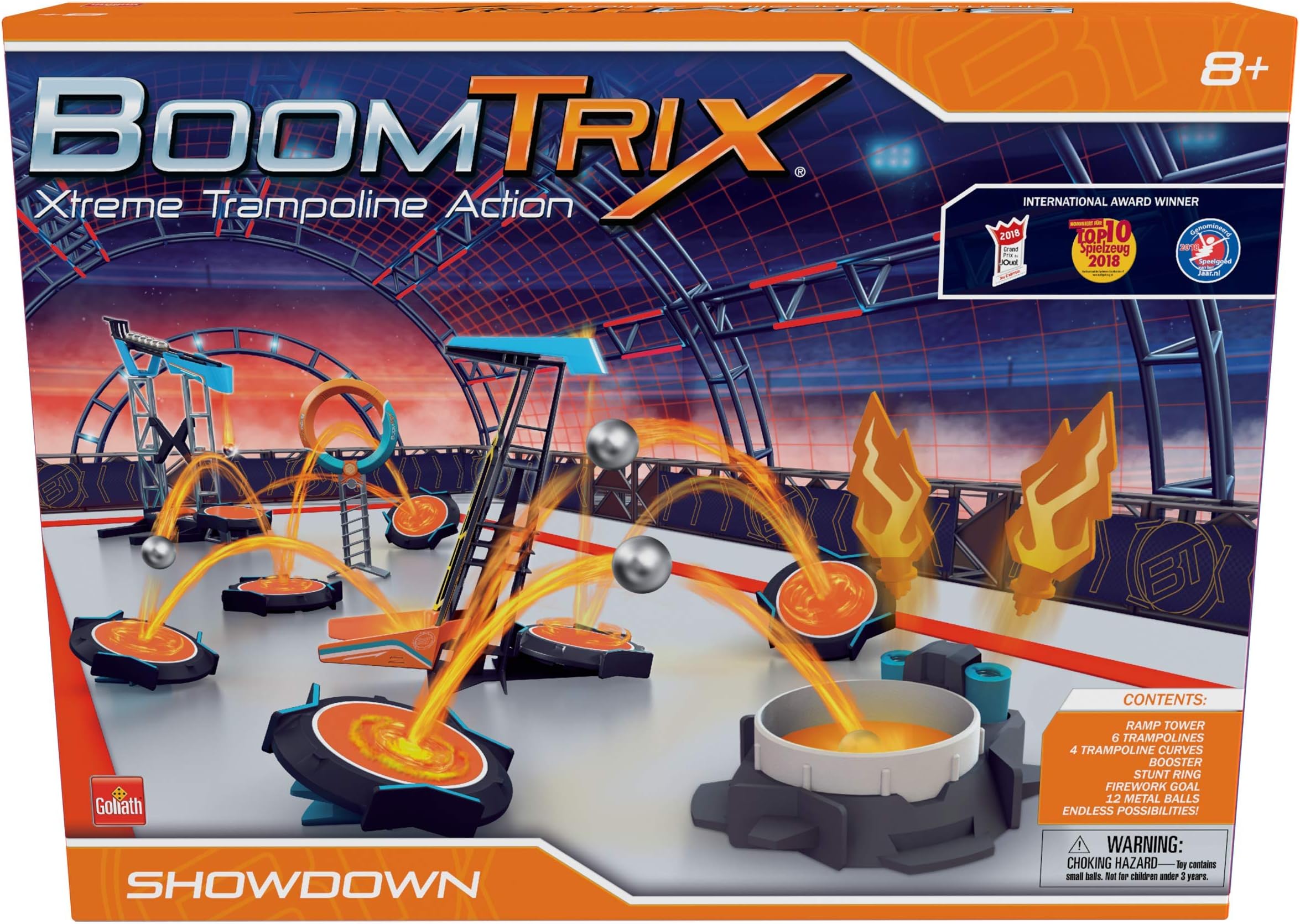 Goliath Boomtrix Showdown Kinetic Metal Ball Chain Reaction Stunt Kit - Fun - Educational - STEM, includes Giant ramp tower that can release up to 15 balls at once