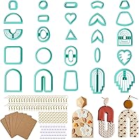 TAINSKY Polymer Clay Cutters Set: 25 Shapes Earring Cutters + 145 Accessories, Storage Box for DIY Clay Jewelry Making