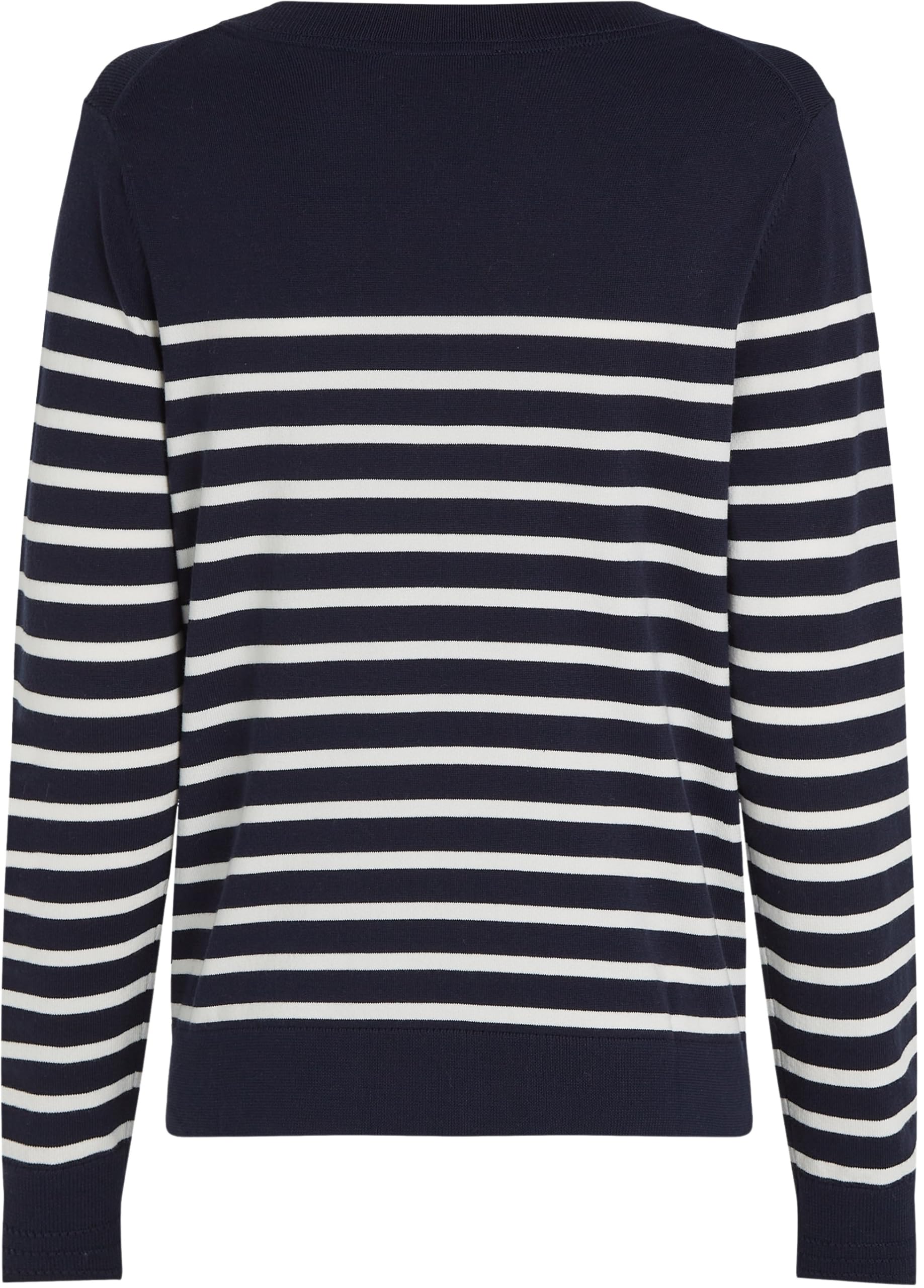 Tommy Hilfiger Damen Pullover Jersey Stitch V-Neck Strickpullover