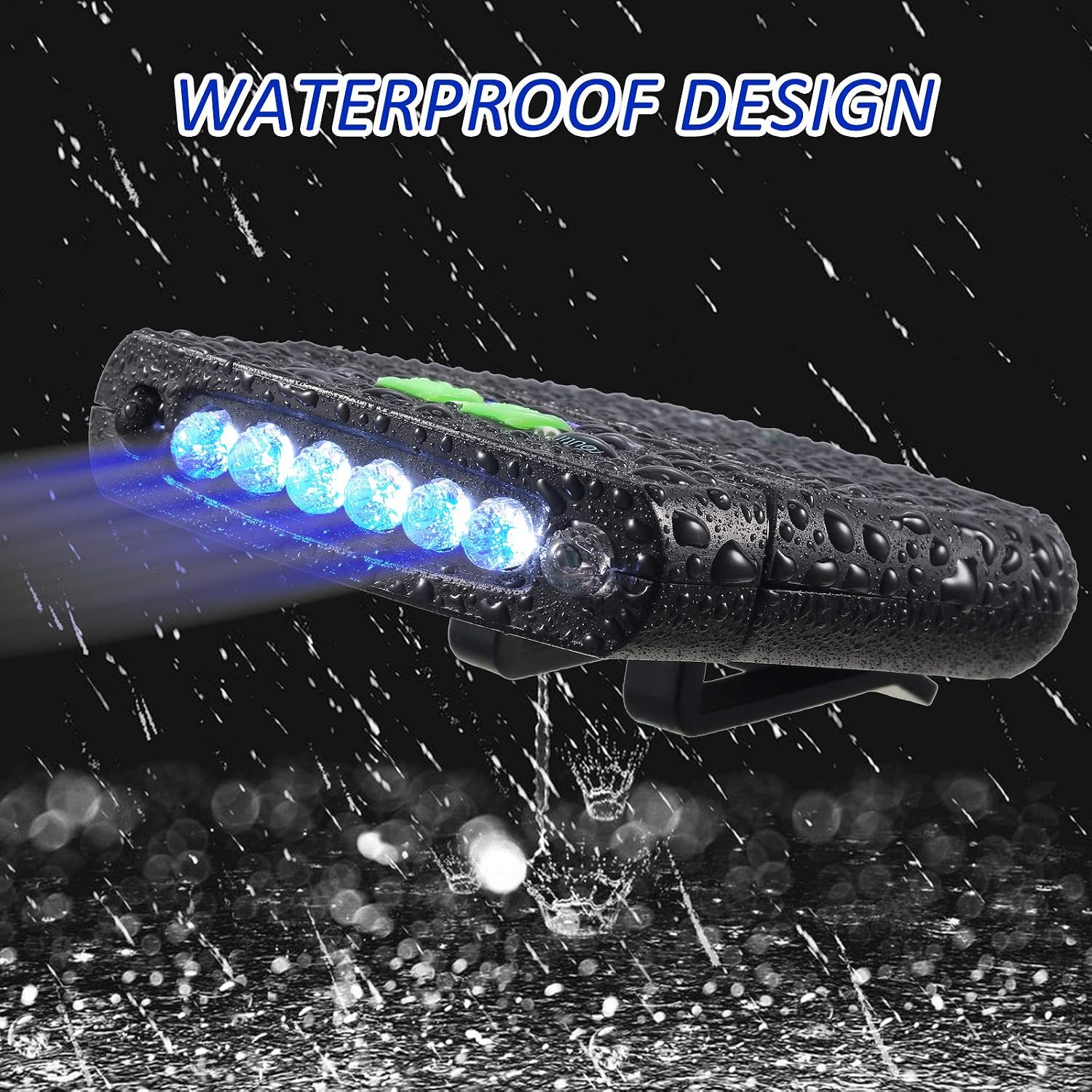 Mudder 2 Pieces LED Clip on Cap Lights USB Rechargeable Cap Flashlight Clip Waterproof Ultra Bright Hands-Free Hat Light Flashlight Headlamp for Fishing Camping Hand Work (Black, Red)