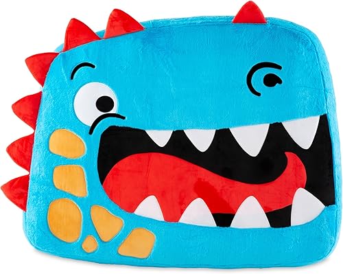 BigMouth Inc - Almohada grande para piso, cojín de suelo de dinosaurio con parte inferior antideslizante, almohadas y cojines de suelo para niños y