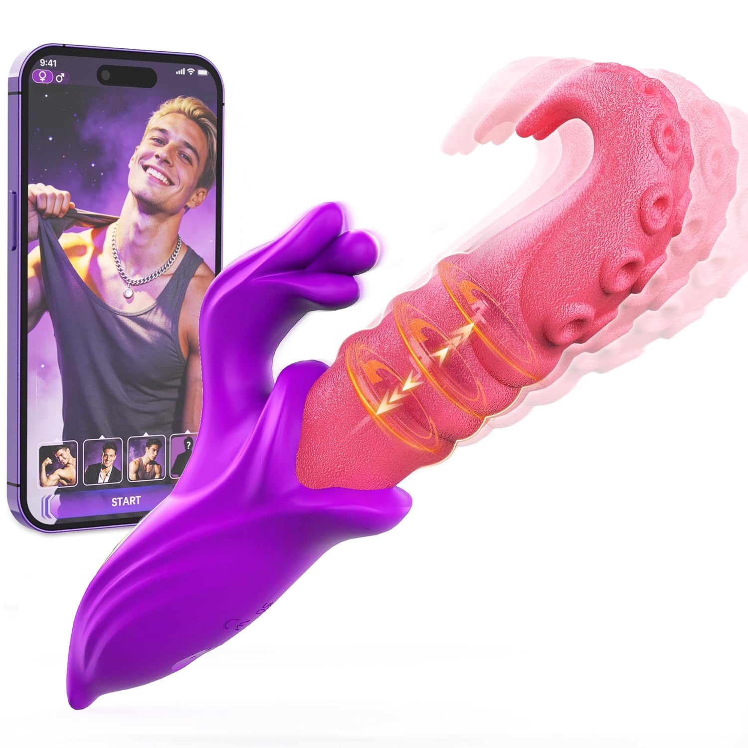 Rabbit Vibrator Tongue Toy for Women Sex Toy G Spot Vibrator Wand APP Remote Control Couples Sex Toys