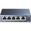 TP-Link TL-SG105 5-Ports Gigabit Netzwerk Switch (bis 2000 MBit/s im Vollduplexmodus, geschirmte RJ-45 Ports, Metallgehäuse,