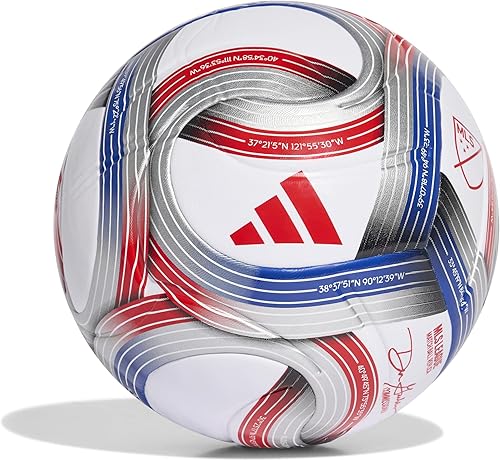 Miniatura 19 de adidas Unisex MLS Soccer Ball Blanco/Púrpura Burst/Glory Purple,Verde/Azul Gloria/Azul Solar,Azul/Verde,Plata Metálico/Verde,blanco/negro/oro