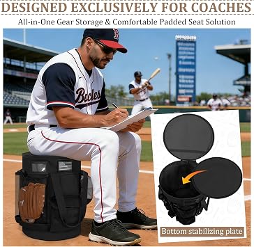 Baseball Bucket Bag Tactical Style Coach Accessories Organizer