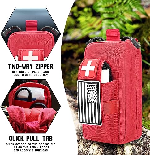 Miniatura 2 de Actualice la bolsa Molle Ifak, bolsa médica táctica de operación con una sola mano EMT