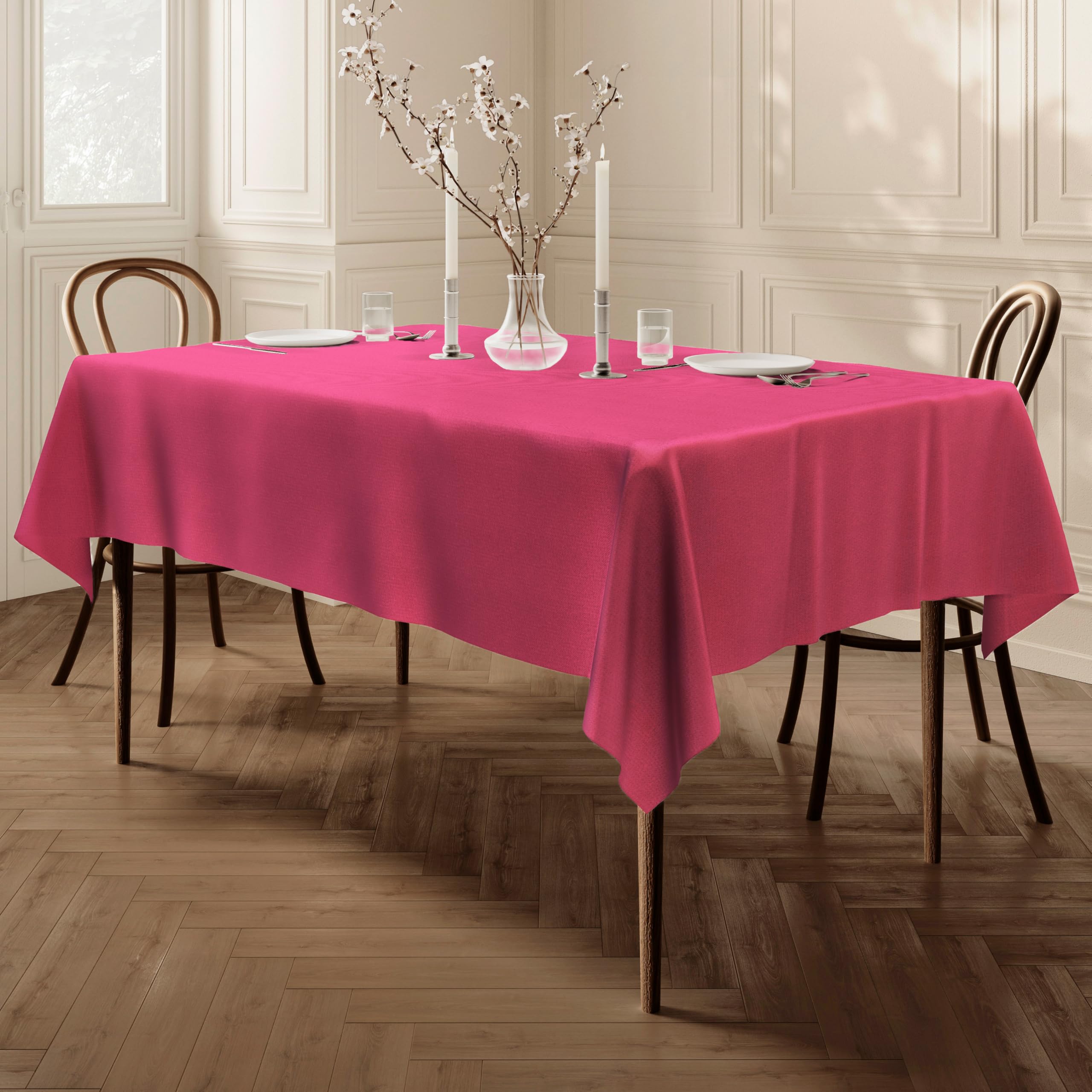Home Direct Fuchsia Extra Large Rectangular Fabric Tablecloth Table Cover 150X250cm 59"X98"