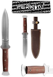 Perkin - Handmade Hunting Knife Fixed Blade Hunting Knife with Sheath Double Edge Blade - Perkin