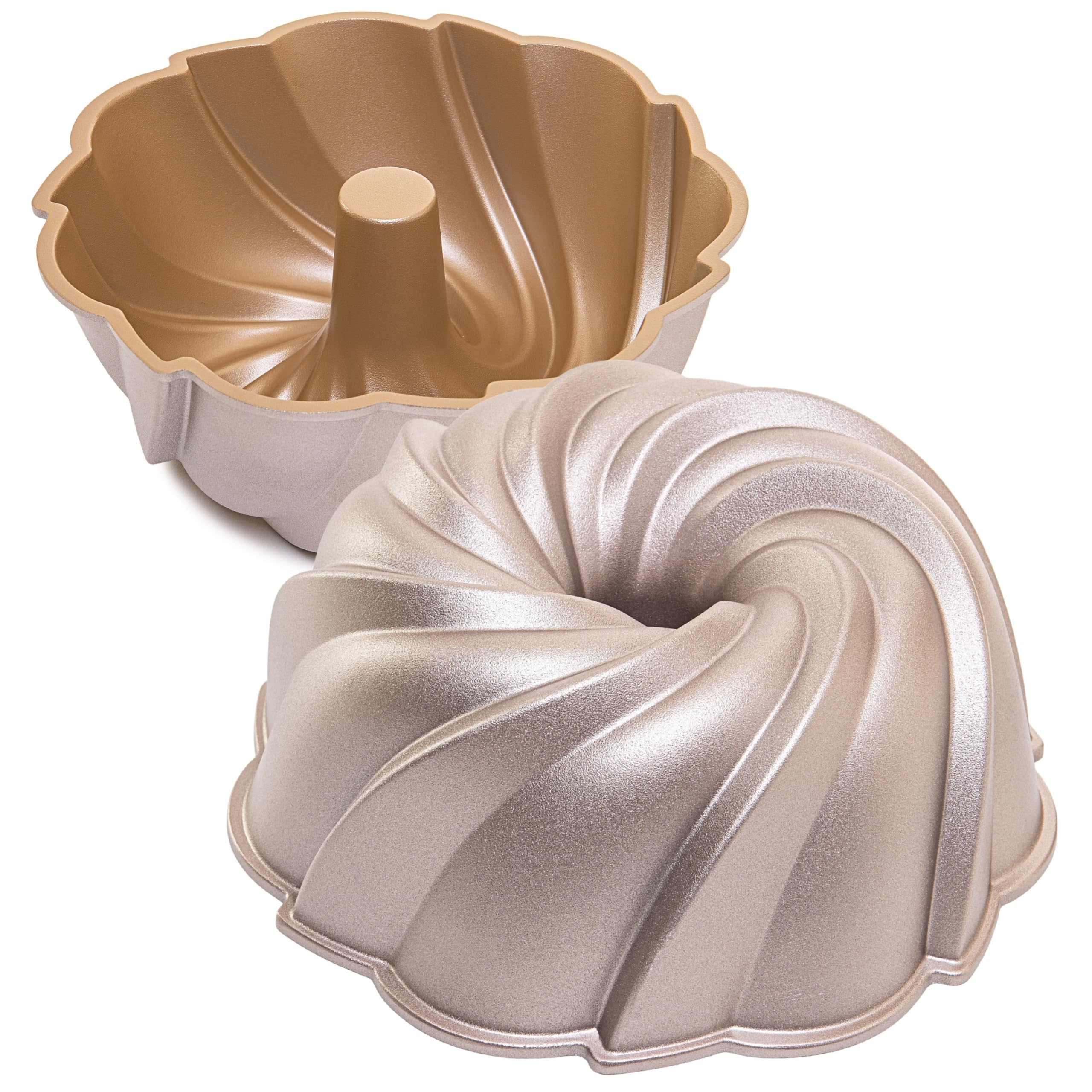 Erreke Moule à Gâteau avec Double Revêtement Antiadhésif, Twist | Moule Kouglof. Moule Gateau. Moule à Tarte. Aluminium Moulé Résistant. Savarin Cuisson Uniforme. Pour Pâtisserie Maison