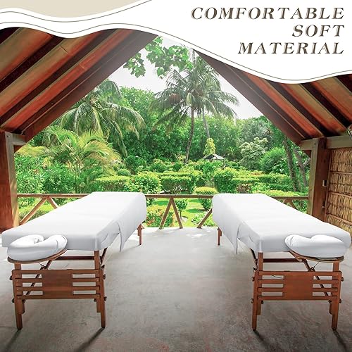 Miniatura 5 de Mixweer Juego de sábanas de 3 piezas para mesa de masaje, incluye sábanas de masaje, funda para masaje, funda para reposo facial, funda para cama de